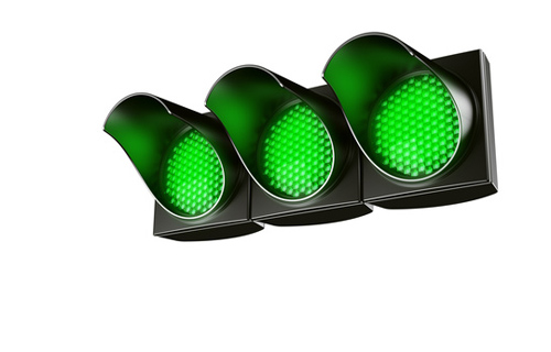 All green traffic light